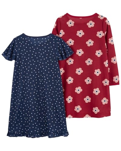 Carter's Girls' 2 Pk Gown Poly Nightgown (Wake Up Amazing, 4-5)