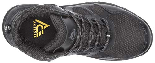 Shoes for Crews Defender Mid, Men's, Women's, Unisex Soft Toe (ST) Work Shoes, Slip Resistant, Water Resistant, Black, Men's 10 / Women's 11.5