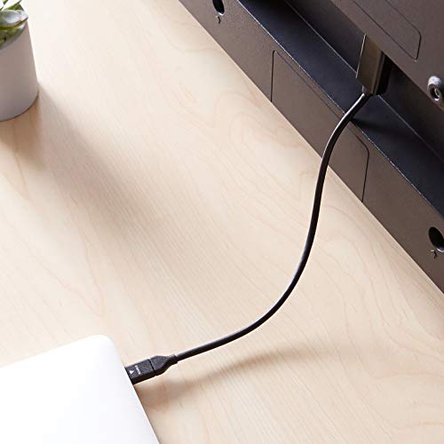Amazon Basics USB-C (Source) to HDMI (Display) Cable Adapter (Thunderbolt 3 Compatible) 4K@30Hz, 6-Foot, Black