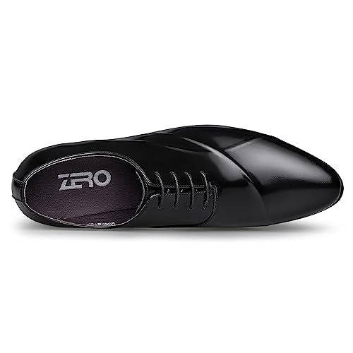 ZRO Men's Lace Up Formal Modern Oxford Dress Shoes Wine US 12