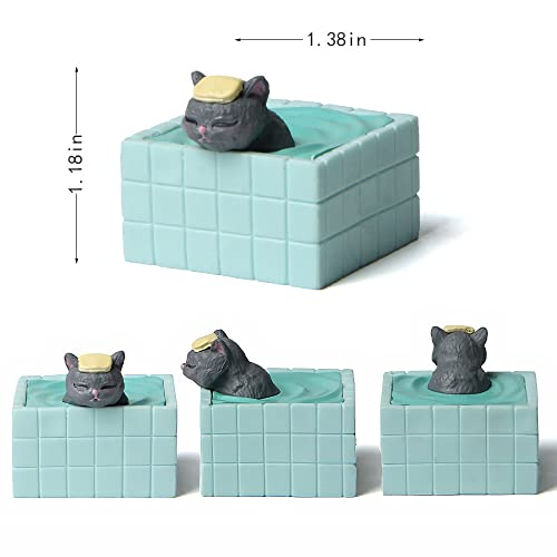 Cat Figurine Set, 5 Pcs Cute Mini Cat Animal Models, Deluxe Cat Figurines Set, Automobile Decoration, Perfect for Home Decoration and Cake Toppers