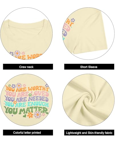 You Matter Shirt Women Teacher Inspirational Tee Top Mental Health Awareness Shirt Black-a