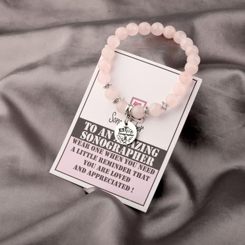 LQRI Sonographer Bracelet X-Ray Tech Gift Radiology Technologist Jewelry Radiographer Gift Ultrasound tech Gift (Sonographer)