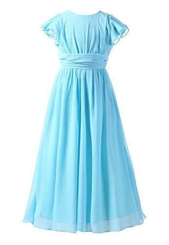 Happy Rose Flower Girl's Dress Prom Party Bridesmaid Dress Long Black 8