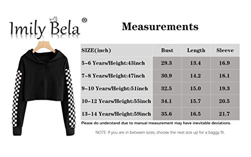 Imily Bela Kids Crop Tops Girls Hoodies Cute Tie Dye Long Sleeve Fashion Sweatshirts