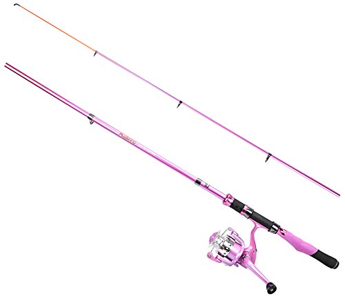 Ladies Telescopic Fishing Rod and Reel Combos,Spinning Fishing Pole Pink Designed for Ladies Fishing Girls Fishing Pole by PLUSINNO