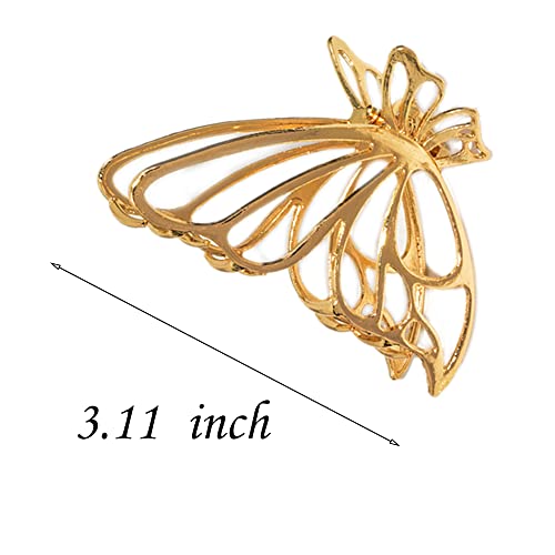 Large Spider Animals Metal Hair Clips,Hair Claw Clips ,Strong Hold Gold Hair Claws, Large Hair Claw Clips for Women and Girls Gift