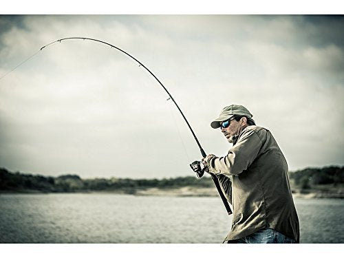 Ugly Stik 7’ GX2 Spinning Rod, Three Piece Spinning Rod, 8-20lb Line Rating, Medium Heavy Rod Power, Moderate Fast Action, 1/4-3/4 oz. Lure Rating, Black
