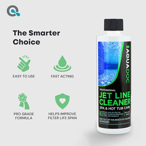MAV AquaDoc Spa Jet Cleaner for Hot Tub - Spa Jet Line Cleaner for Hot Tubs & Jetted Tub Cleaner to Keep Your Jets Clean - Fast Acting Spa Flush for Hot Tub (Jet Line Cleaner - 1 Pint)