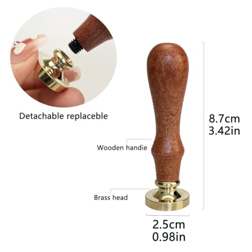 Vintage Blessing Sealing Wax Stamp, Happy Christmas Wax Seal Stamp Brass Head and Wooden Hilt for Wedding Christmas Party Invitations Envelopes Gift Wrap (Christmas Tree-A153)