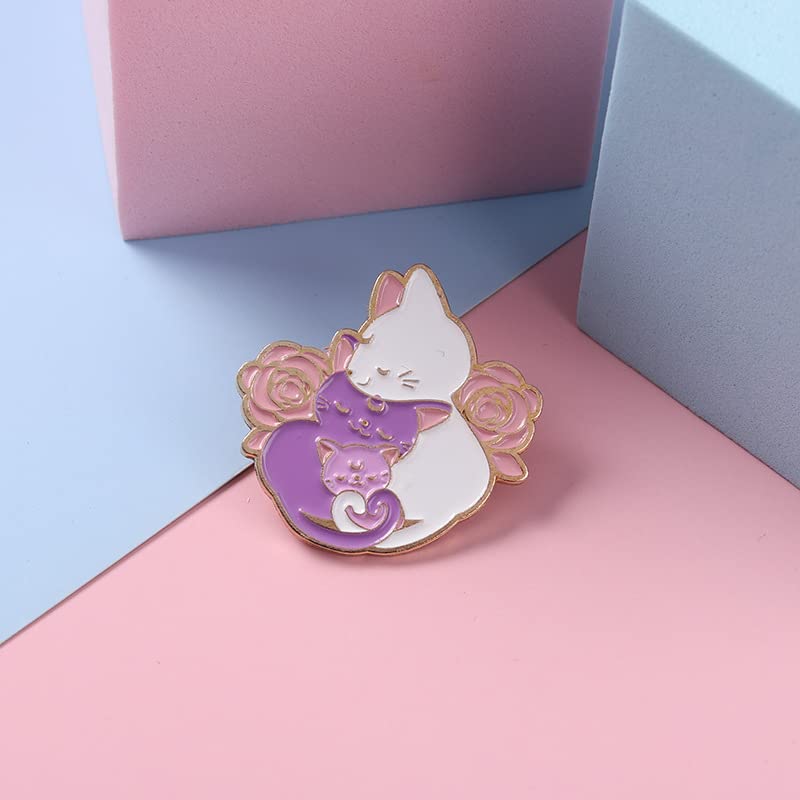 lianiser Black Cat Enamel Pins for Backpacks Cute Enamel Brooches Button Pins Bulk Kawaii Accessories Novelty Cartoon Animal Funny Pins Lovely Mini Lapel Enamel Queen Pins for Backpacks Set Green Pink Yellow Blue Purple Badges Clothing Bags Jackets for Wo