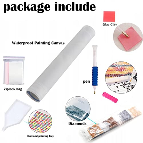 TINY FUN Diamond Painting Kits for Adults - Dog diamond Art Kits for Beginner, DIY Full Drill Paintings with Diamonds Gem Art Crafts for Adults Home Wall Decor Gifts (12X16 Inch)