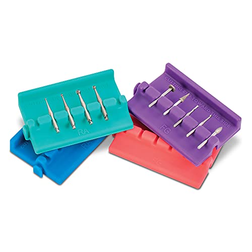 Practicon Bur Safe Bur Holders, Blue, Pack of 4