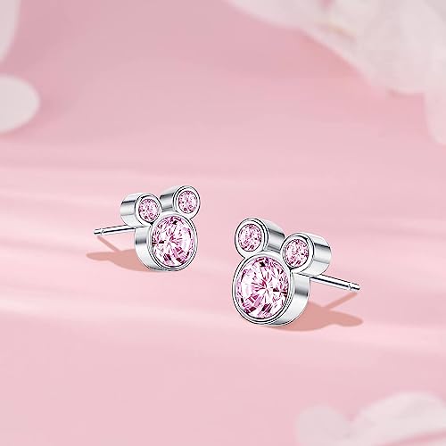 LUXILLA Initial Stud Earrings for Women 925 Sterling Silver Cubic Zirconia 26 Alphabet CZ Initial Earrings Jewelry Gifts for Sensitive Ears