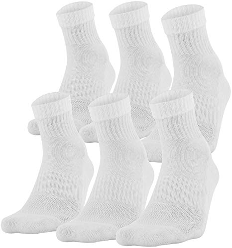 Under Armour Adult Training Cotton Quarter Socks, Multipairs , White (6-Pairs) , Large