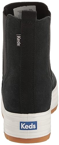 Keds The Platform Chelsea Lug, Boot Womens, Black Suede, 10 Medium