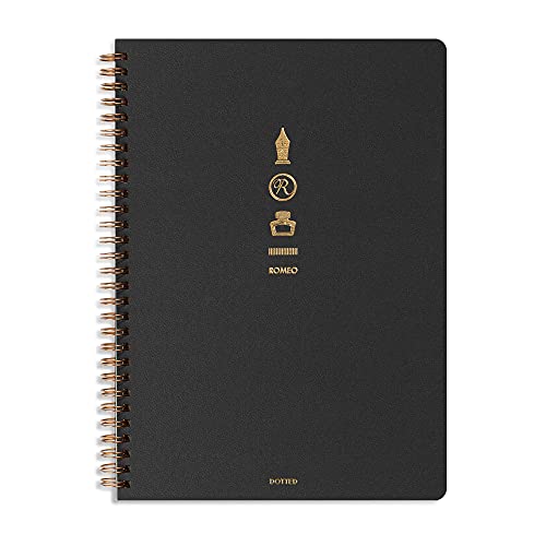 Topdrawer Romeo Japanese Notebook, Spiral Bound, A5 (5.8" x 8.3"), Dotted, 140 pages
