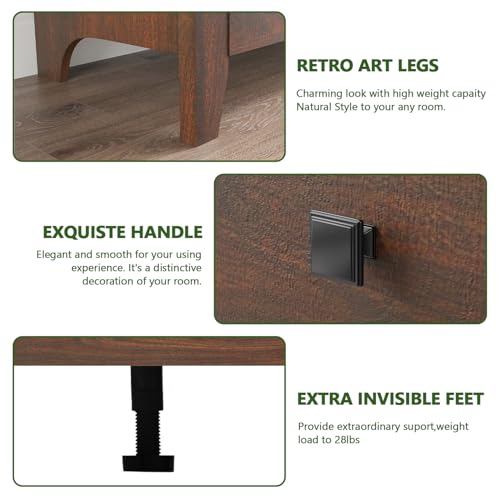 Vikiullf 7 Drawers Dresser - Farmhouse Dressers for Bedroom, Wood Rustic Dresser, Storage Cabinet for Bedroom, Living Room, Hallway