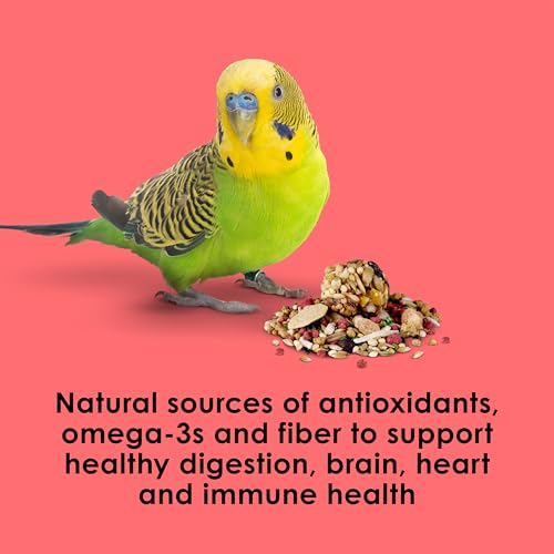 Kaytee Fiesta Parakeet Food, Nutritious and Fun Blend, Supports Skin, Feather, Digestion, Brain and Heart Health, 4.5 pounds