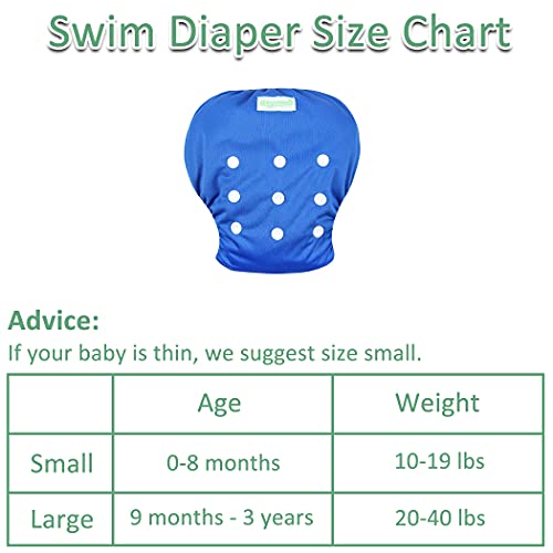 wegreeco Baby & Toddler Snap One Size Adjustable Reusable Baby Swim Diaper (Sealife,Small,3 Pack)