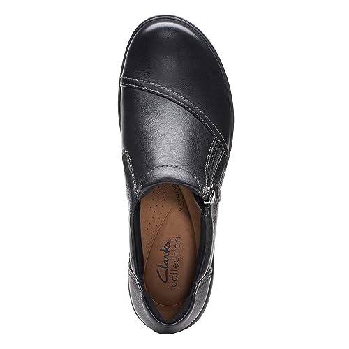 Clarks Women's Carleigh Ray Oxford, Black Leather, 8