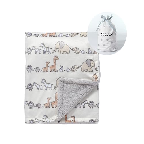 CREVENT Minky Baby Blanket for Girls Boys, Soft Plush Receiving Blanket for Newborns - 30x40 Inches (Vehicle)