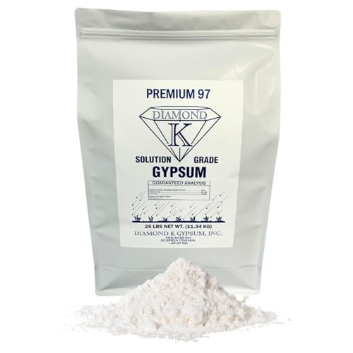 Supply Solutions Gypsum Powder - Purest and Soluble Houseplant Food Fertilizer for Indoor Plants, Outdoor, Lawn, Vegetables - Indoor Plant Nutrients, Improve Plant Growth (25 Pounds)
