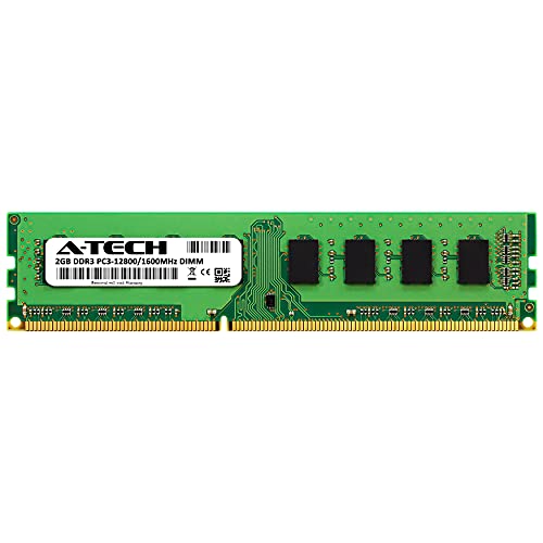 A-Tech 2GB DDR3 1600MHz PC3-12800 CL11 DIMM 240-Pin Non-ECC UDIMM Desktop RAM Memory Module