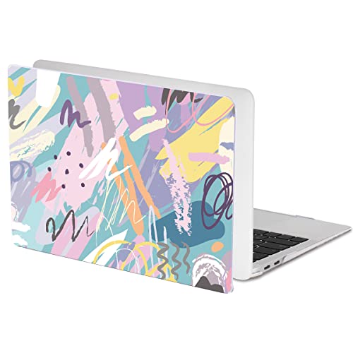 LCMOCICO for MacBook Pro 13 Inch Case 2022 2021 2020 A2338 M2 M1 A2251 A2289 Touch Bar & Touch ID, Crystal Black Printed Pattern Plastic Hard Case Keyboard Cover Screen Protector, Gold Black Flower
