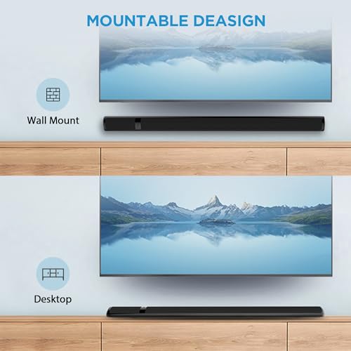 Assistrust TV Sound Bar, Sound Bars for TV Wired & Bluetooth Soundbar with Wireless Bluetooth/HDMI/Opt/RCA/AUX/Coax/Remote Control (36 inch)