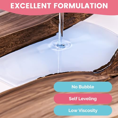 NASUBI Crystal Clear Epoxy Resin 1 Gallon Easy to Use Resin for Art, Mold, Jewelry, Tabletop, NO Bubbles, NO Odor, UV Resistant, 2 Part Casting Coating Resin for Professional Artists or Beginners