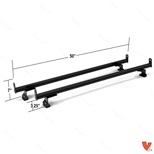 2 Bar Rack System for The Transit Connect 2010-13, NV200 or Chevy City Express Black