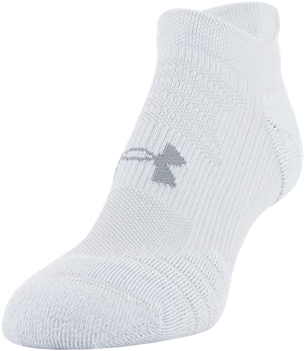 Under Armour Women's Play Up No Show Tab Socks, 3-Pairs, Black, Medium