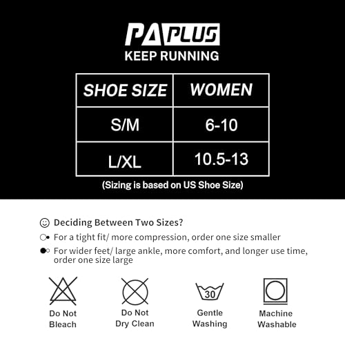 PAPLUS Compression Running Socks Women (6 Pairs), Ankle Athletic Socks Low Cut with Arch Support