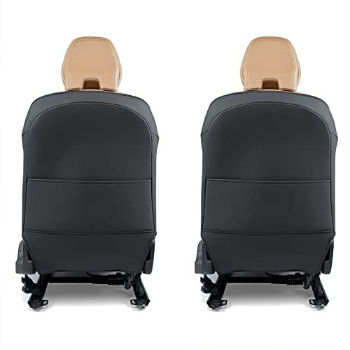 TAIKOO Seat Back Protectors Compatible with Volvo XC90 XC60 S90 S60 V90 V60,Back Seat Cover for Kids Reduce Damage to Seats Caused by Footwear Black Set of 2
