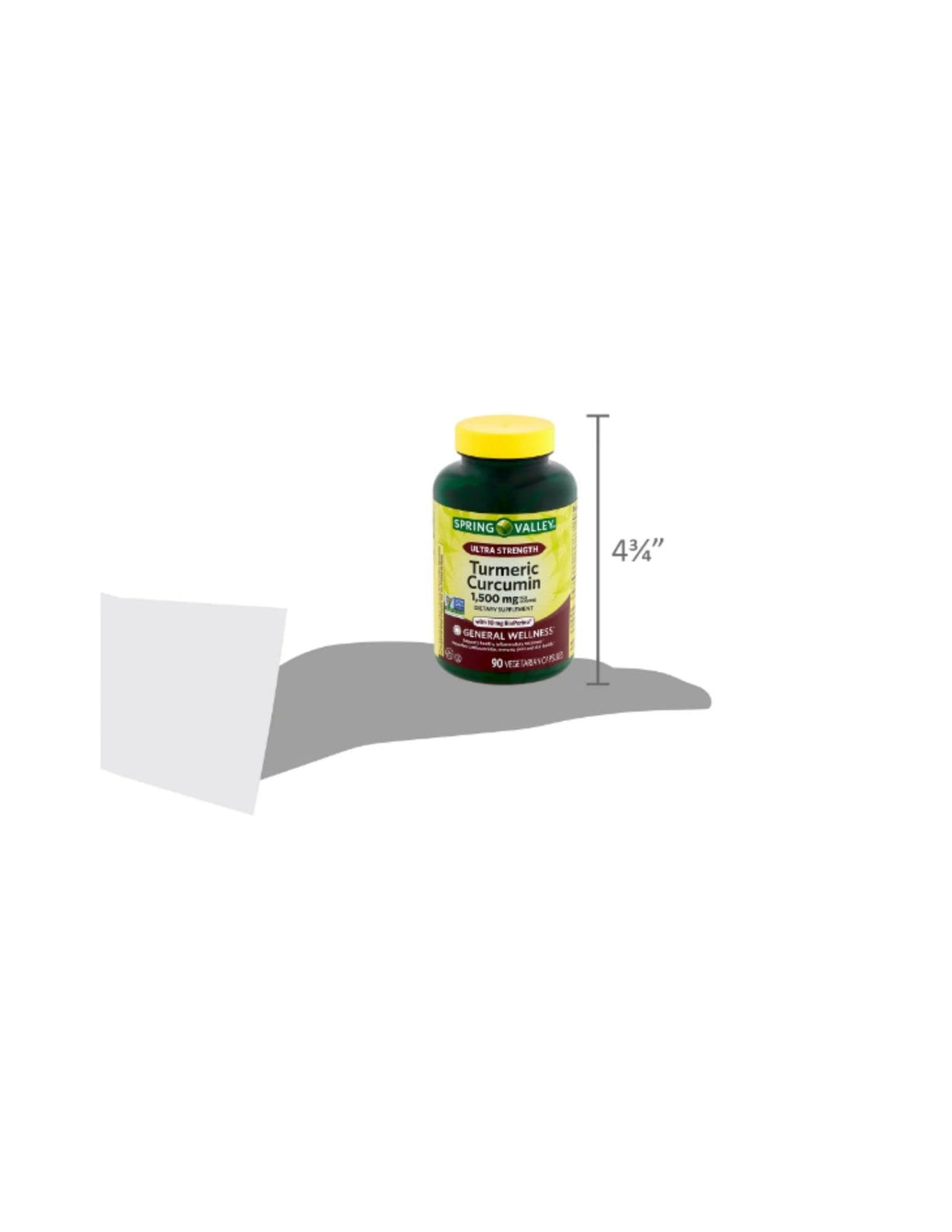 Spring Valley Turmeric Curcumin, Ultra Strength, 1,500 mg, 90 count + STS Sticker.