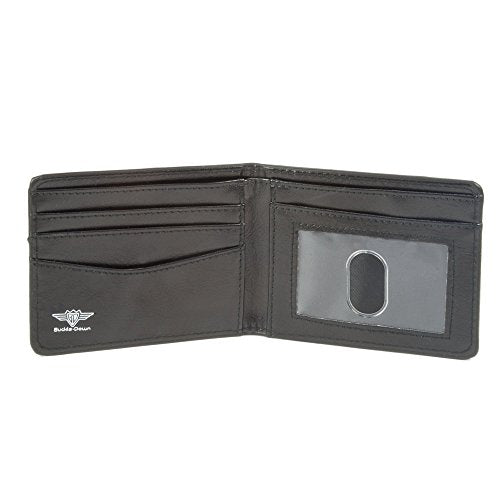 Buckle-Down Men's Bifold Wallet Bugs Bunny, Black & White, 4.0" x 3.5"