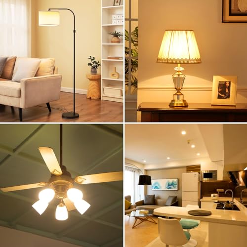 Torkase A19 LED Bulbs 100 Watt Equivalent, 13W 1500 Lumens Very Bright and Energy Saving, Non-Dimmable, 2700K Warm White, Standard E26 Medium Base Bulk Lighting Bulb, 30000 Hour Lifetime(Pack of 4)