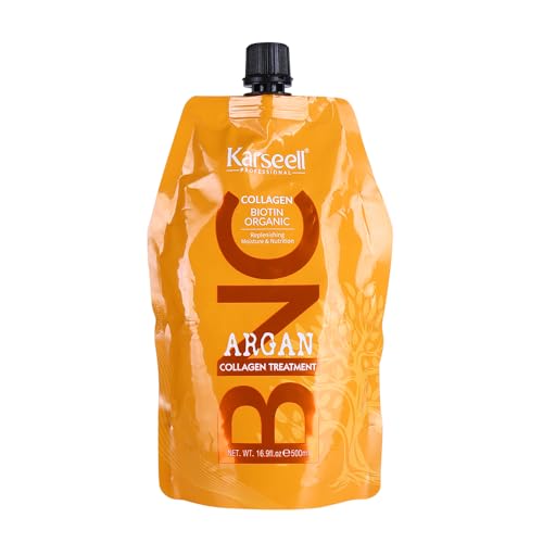 Karseell Collagen Hair Treatment Deep Repair Conditioning Argan Oil Collagen Hair Mask Essence for Dry Damaged Hair All Hair Types 16.90 oz 500ml