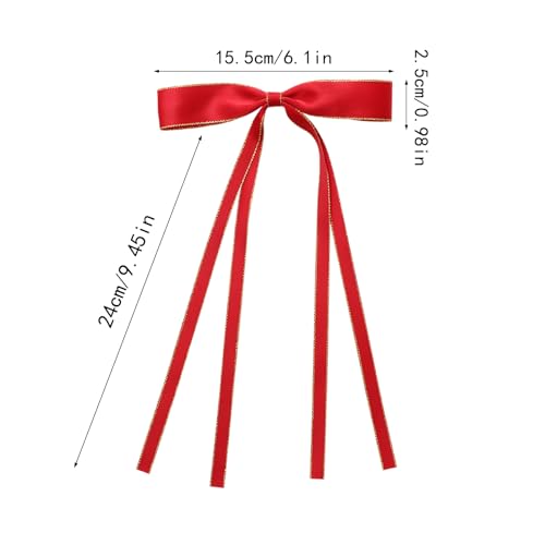 WORTL 10 PCS Satin Hair Accessories: Double Hair Ribbon Ponytail Holders, Metal Hair Clips and Bows for Women and Girls in Black and White