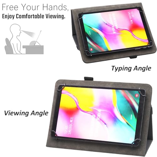 Universal 7 8 Inch Android Tablet Case, Nannxiebky Slim Folding Stand Folio Wallet Case Cover with Hand Strap for 7.0 8.0 Inch and All 7" - 8.5" Tablet, SkyBlue
