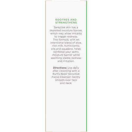 Burt's Bees Valentines Day Gifts, Calming Day Face Lotion With Aloe and Rice Milk, Soothing Face Lotion for Sensitive Skin, 98.9 Percent Natural Origin Skin Care, 1.8 oz. Bottle