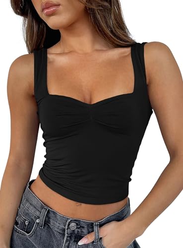 COSELSE Cute Baby Tees for Women Y2k Pink Summer Trendy Sexy Backless Crop Tank Bra Cami Camisole Tops Going Out Fitted Basic T Shirt Skimss S
