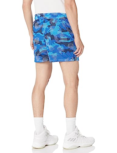 adidas Originals Men's Legends All Over Printed Shorts, Bright Blue/Team Royal Blue, Small 5 Inches