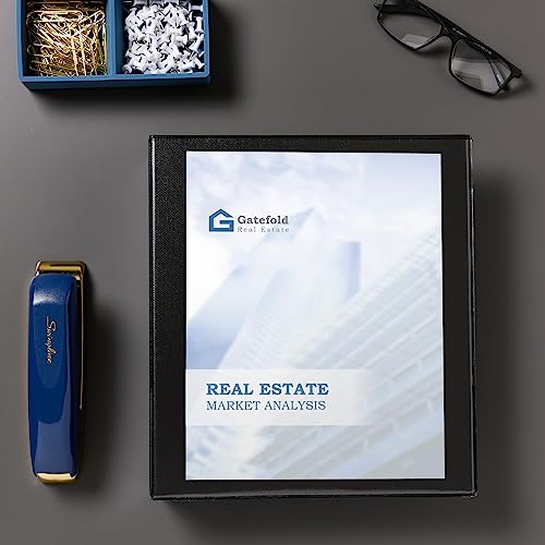 Avery Economy Showcase View 3 Ring Binder, 1 Inch Slant Rings, 1 Black Binder (19600)