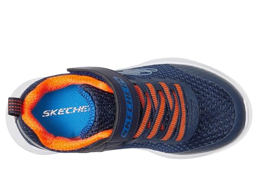 Skechers Boy's Microspec Max Sneaker, Charcoal/Blue, 13.5 Little Kid