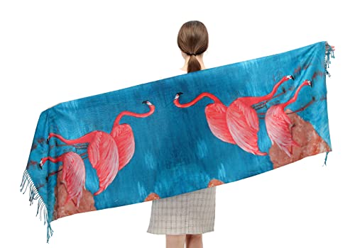 XINYUN Large Scarf Wraps for Women Floral Cashmere Shawl Wraps Fashion Pashmina Tassel Scarf Soft Warm Blanket Scarf for Ladies girls