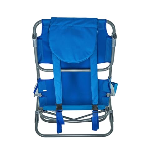 Ostrich Deluxe On Your Back Backpack Beach Chair with Face Hole - Portable Lounge Chair - Heavy Duty Tanning Chair - Face Down Reading (White)