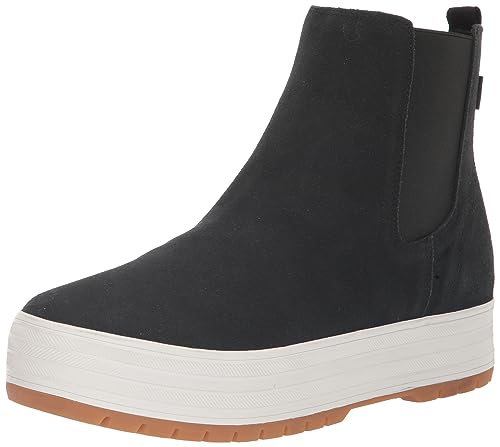 Keds The Platform Chelsea Lug, Boot Womens, Black Suede, 10 Medium