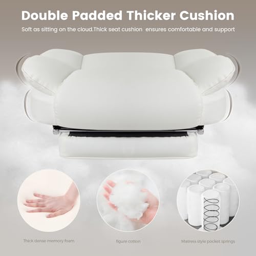 IWMH Big and Tall Leather Office Chair 400LBS, Large High Back Reclining Office Chair with Footrest&Lumbar, Lifting Headrest Ergonomic Desk Chair, Managerial Chair with Wide Seat & Armrests (Black)